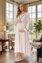 New Season Pink Summer Pajamas Set with Special Design and Easy Breastfeeding Feature, 100% Cotton Short Sleeve Maternity Nightgown Set - 3