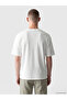 White Relax Fit Crew Neck Men's T-Shirt - 4