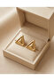 Triangle Women's Gold Earrings - a Quality Steel - Does Not Tarnish - 4
