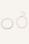 Women's Set of 2 Yellow Metal Bracelets H3584Axns