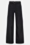 Women Wide Fit Washed No Stretch Cargo Jeans, Black - 3