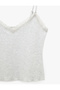 Lace Detailed Thin Strap Pajama Top - 3