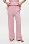 Women's Giselle Halter Neck Tie Blouse Elastic Waist Pants Woven Pink Bottom Top Set - 4