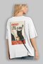 For the Love of Cats 126 Cat Printed White Oversize T-Shirt 100% Cotton Unisex Cat Lover Premium Design - 3