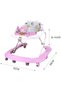(gg116)Music and Light Baby Walker Foldable Height Adjustable Baby Walker with Wheels Infant Walker Anti-Fall Baby Walker for 6-18 Months Boys and Girls (Pink) - 8