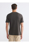 Lcwaikiki Classic Khaki Crew Neck Printed Combed Cotton Mens T-Shirt - 4