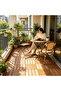One Dcor Interlocking Acacia Deck Tiles, Weatherproof DIY Patio Flooring - 7