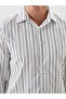 Nevavm Slim Fit Long Sleeve Striped Men's Shirt with Difference - 3