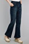 Washed Flared Jeans with Button Closure - 4