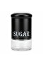 Black Elegant Metal & Glass Sugar Canister — 1 Litre