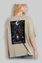 For the Love of Cats 69 Cat Printed Beige Oversize T-Shirt 100% Cotton Unisex Cat Lover Premium Design - 3