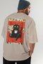 For the Love of Cats 24 Cats Printed Beige Oversize T-Shirt 100% Cotton Unisex Cat Lover Premium Design - 7