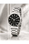 Men's Steel Cord Wristwatch Black Dial Stylish Design Steel Bracelet Gift - 6