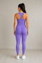 Women's Lavender Motion High Waist Sports Leggings Set - 5