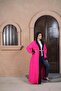 Midnight Fuchsia Feathered Coat