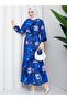 Dream Patterned Full-Length Cotton Jesica Fabric Dress - 2