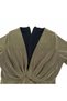 Women's Gold Metallic Lurex V-Neck Maxi Dress - 3