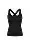Women's Black Functional Top with Crossed Straps