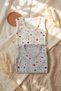 Nova Star 2-Pack Cotton Sleeveless Baby Bodysuit Set - Moon and Star Pattern, Ecru and Gray Color Options - 2