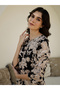Black All Over Print Top and Wide Leg Pyjama Set - 5
