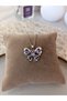 Silver Color Stone Detailed Butterfly Necklace - 4