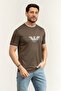 Men's Short Sleeve Cotton Regular Fit Khaki T-Shirt - 2