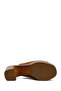 Women's Tan Platform High Thick Heeled Suede Leather Slippers 26Pfd151310 - 6
