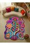 Sdt Multi-Colored Artistic Mystical Motif Bohemian Woven Base Decorative Carpet Sdt1521 - 2