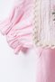 Kids Baby Collar Detail Flower Embroidered Lace Embroidered 100% Cotton Gofre Set - 3