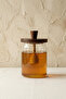 Acacia Lid Borosilicate Glass Honey Jar 550 ml