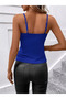 Women's Imported Crepe Blouse with Rope Straps and Cross Detail on the Front - 4