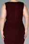 Sleeveless Slit Tassel Midi Plus Size Evening Dress Abk41021 - 4