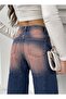 Baggy Jeans with Brown Tinted Embroidery on the Legs - 3