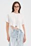 Women's 100% Cotton Lace Detailed Design Tunic Tshirt - 3