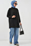 Women's Long Shirt Tunic 1489 - Black - 2