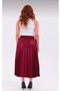Pleated Midi Skirt High Waist Elastic Casual & Stylish Women's Skirt - 5