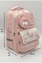 Luxury Accessory Detailed Thermal Lunch Bag and Pencil Case Girls' Backpack Primary School Bag Set / 519 - 3