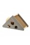 Multi-Functional Triangle Cat Scratcher House with Sisal Ball Toy, Corrugated Cardboard Scratch Pad - 6