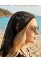 Lace Bandana Scarf Lace Scarf Black Bandana - 3