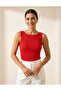 Zero Neckline Thick Strap Blouse Soft Textured Ribbed Undershirt