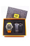 CAT Set QA.141.27.137 Yellow Silver Rubber Strap (Black,Grey Extra Strap) - 4
