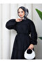 Drawstring Layered Ruffle Dress in Poplin Fabric - 2