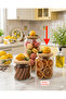 Vacuum Sealed Medium Size Glass Jar with Bamboo Lid (800 ml) Lemon Detail - 2