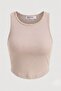 Women's Camisole Hollow Out Fitted Crop Top Tank Top - 3