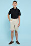 Solid Shorts with Button Closure - 4