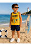 Kids Air Printed Sleeveless Shorts Set