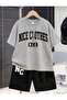 Summer Children's T-Shirt Shorts Unisex (Black Ni̇ceclothes N.C.E Print)