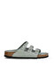 Florida Nubuck Leather Women's Gray Slippers 1029450