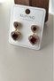 Xuping Vip Earrings - Xuping Red Zircon Stone Dangle Steel Earrings - 6