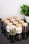 12-Piece Glass Spice Jar Set with Bamboo Lids, Vacuum Lids, Transparent Labeled Spice Jars, Dowry Set - 6
